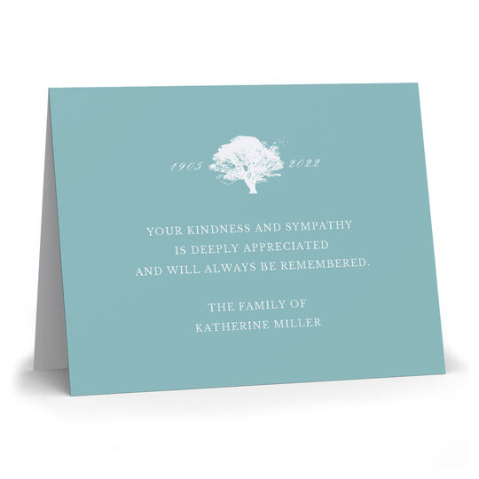 Oak Tree Folded Sympathy Cards